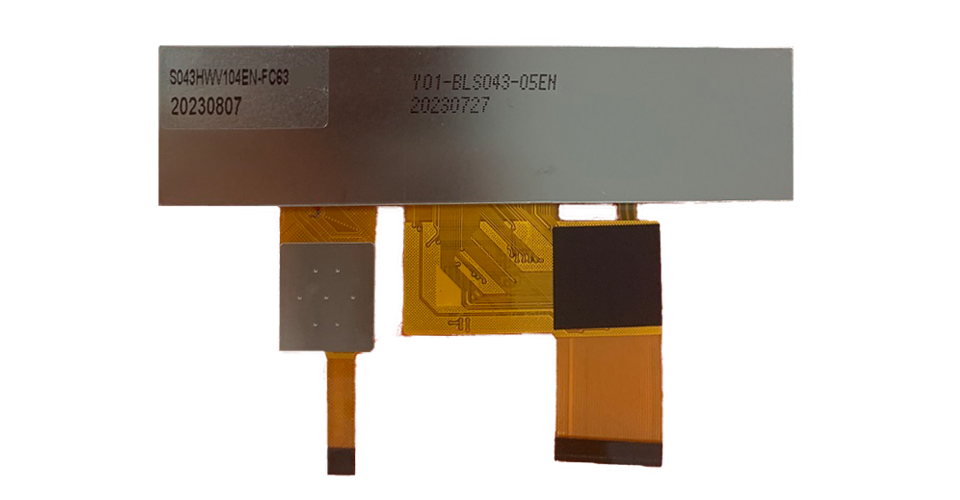 4.3inch 800×130 bar type LCD with CTP and OCA bonding