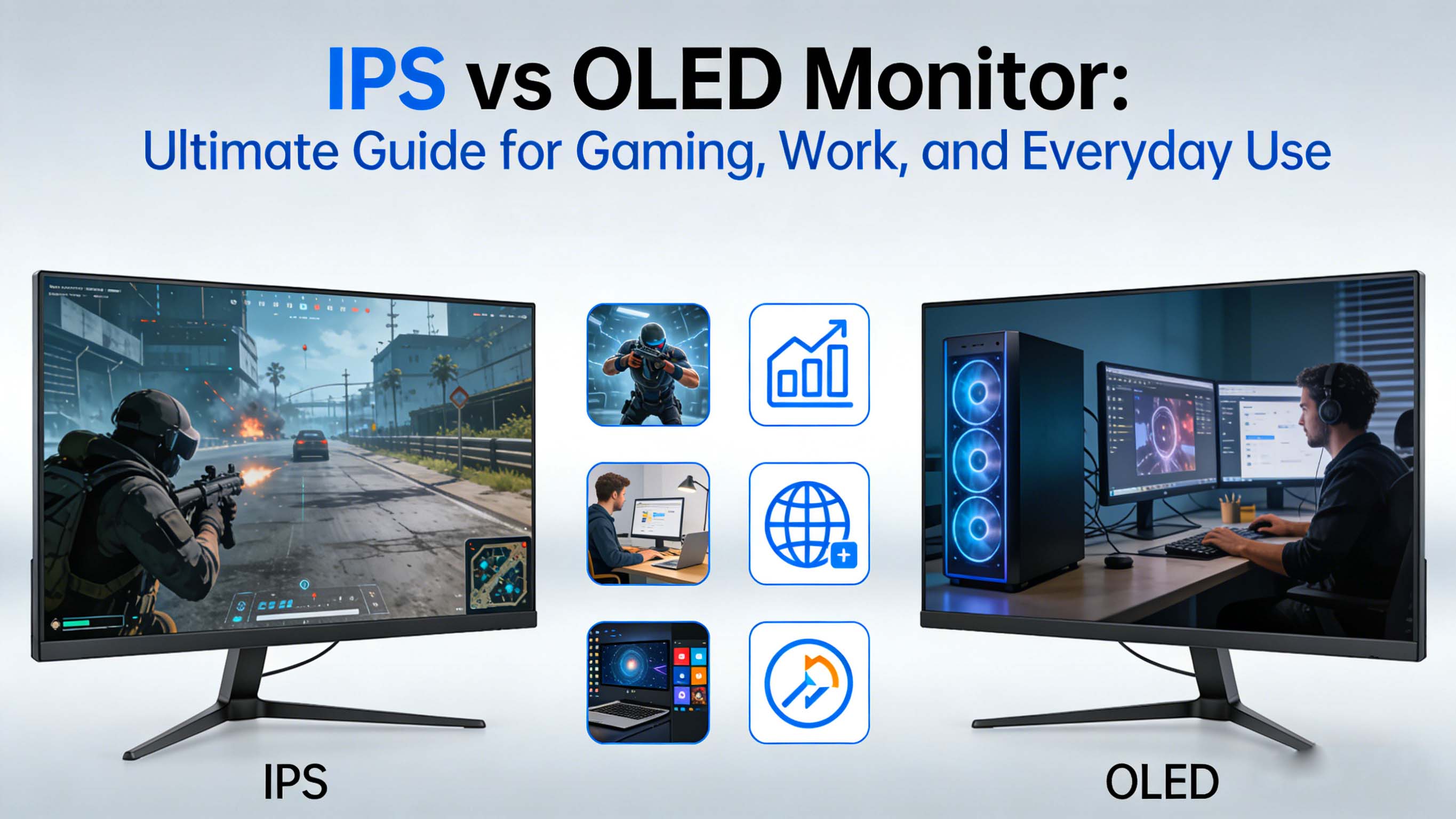IPS- vs. OLED-Monitor: Der ultimative Leitfaden für Gaming, Arbeit und den täglichen Gebrauch